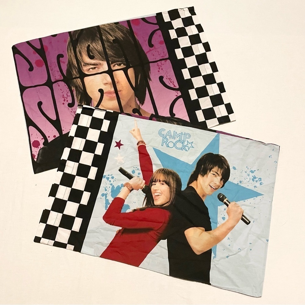 Lot of 2 Camp Rock Pillow Cases Standard Cotton Pillow Cover